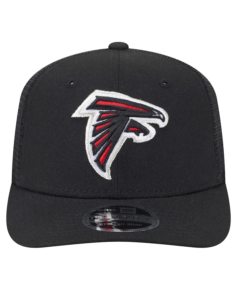 New Era Men's Black Atlanta Falcons Main Trucker 9SEVENTY Stretch Snap Hat
