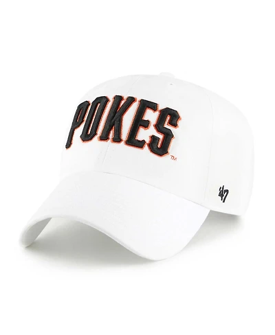 '47 Brand Men's White Oklahoma State Cowboys Clean Up Adjustable Hat