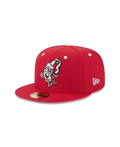 New Era Men's Red Rocket City Trash Pandas Theme Nights 59FIFTY Fitted Hat