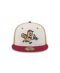 New Era Men's Light Beige Montgomery Biscuits Theme Nights 59FIFTY Fitted Hat