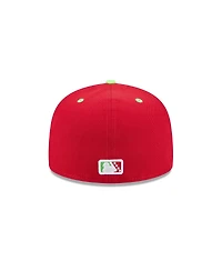 New Era Men's Red Akron RubberDucks Theme Nights 59FIFTY Fitted Hat
