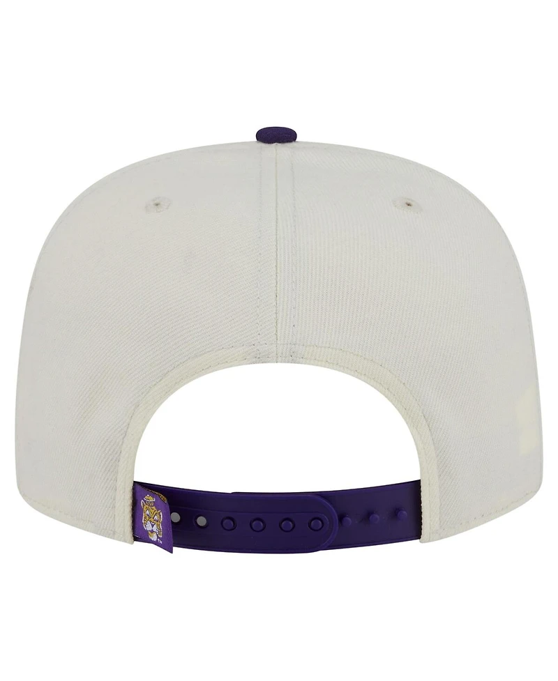 New Era Men's White Lsu Tigers Collegiate 9FIFTY A-Frame Snapback Hat