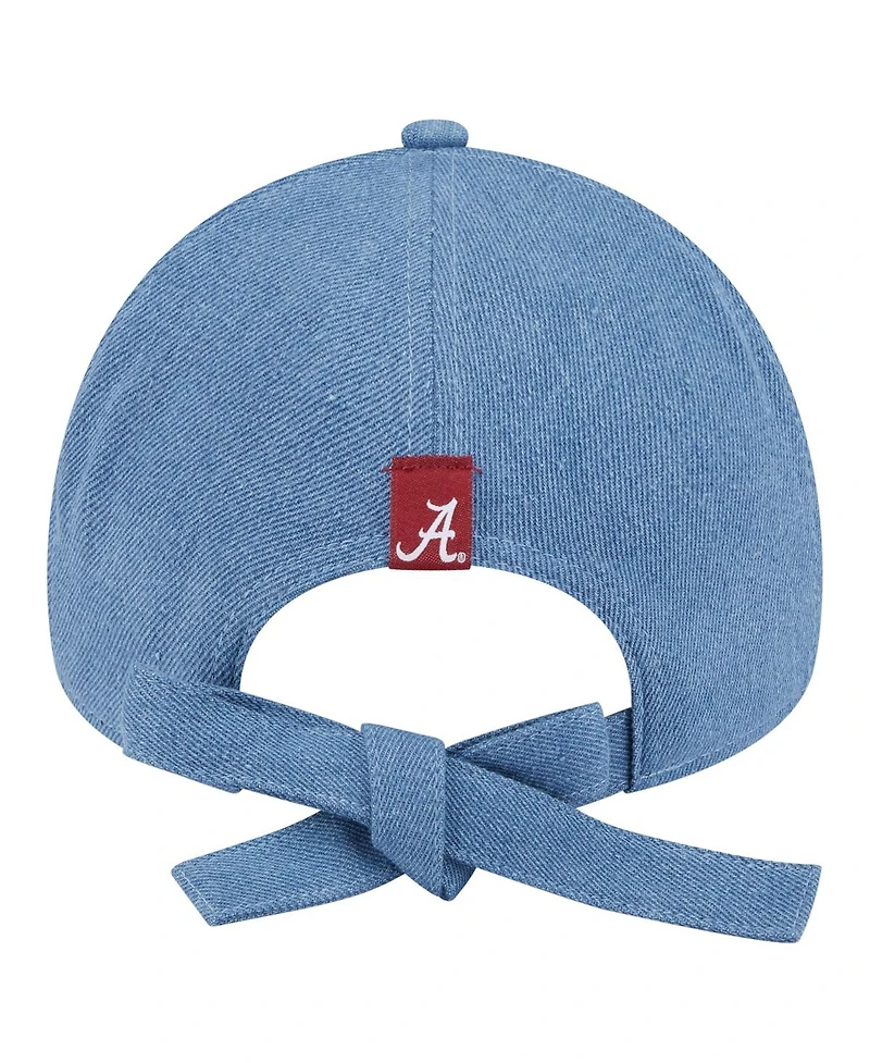 New Era Women's Denim Alabama Crimson Tide A-Frame 9FORTY Adjustable Hat