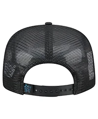 New Era Men's Black Miami Marlins Retro Satin Script Golfer Adjustable Hat