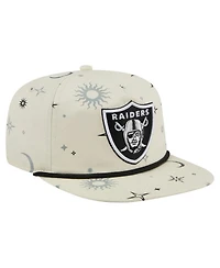 New Era Men's Cream Las Vegas Raiders Celestial Golfer Adjustable Hat