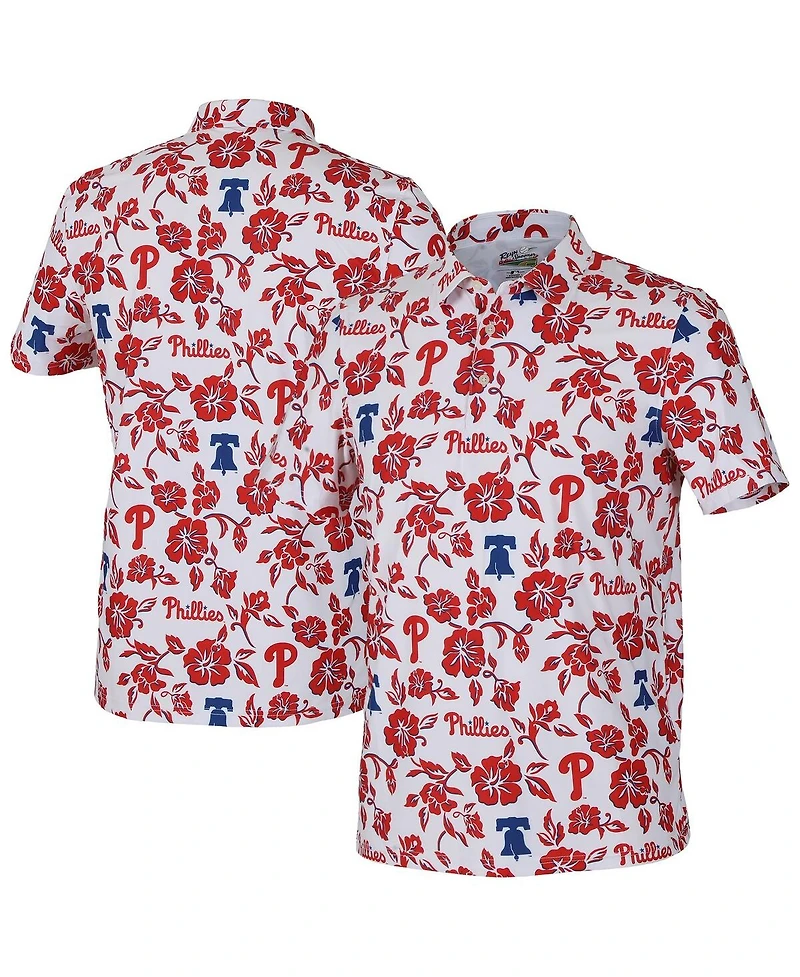 Reyn Spooner Men's White Philadelphia Phillies Pua Performance Polo Shirt