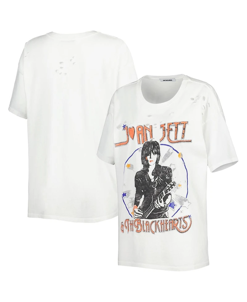 Daydreamer Women's White Joan Jett Graphic T-Shirt
