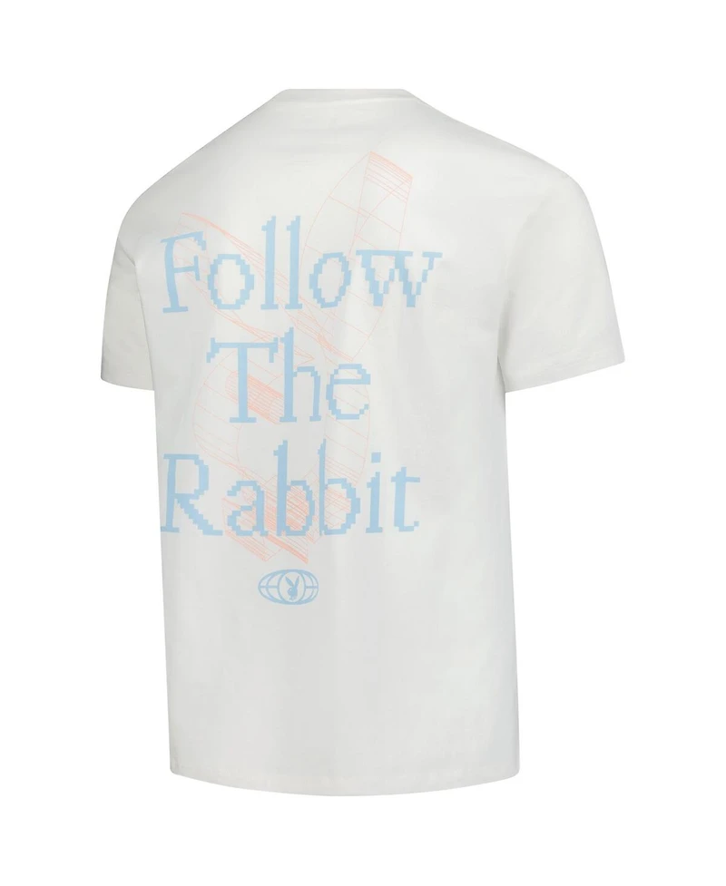 Lids Men's White Playboy Follow The Rabbit T-Shirt