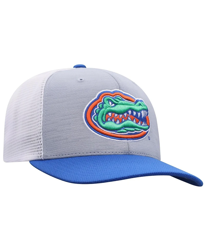 Top of the World Men's Heather Gray Florida Gators Stamp Three-Tone Flex Hat