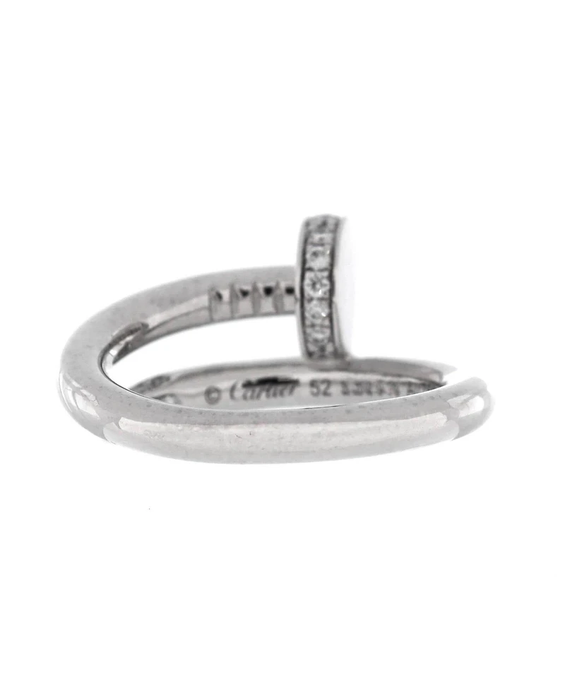 Pre-Owned Cartier Juste un Clou Ring 18K White Gold with Diamonds