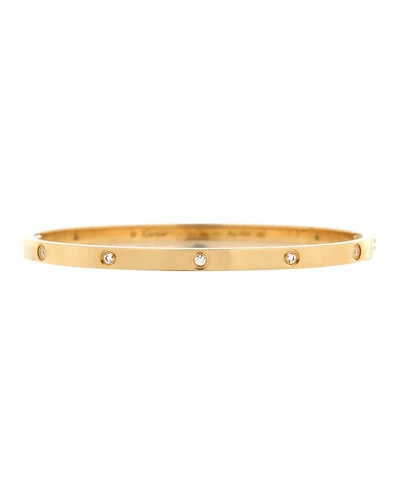 Pre-Owned Cartier Small Love 10 Diamond Bracelet 18K Gold with Diamonds