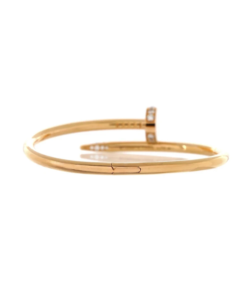 Pre-Owned Cartier Classic Juste un Clou Bracelet 18K Rose Gold with Diamonds