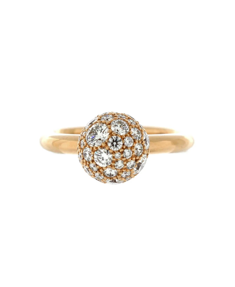 Pre-Owned Tiffany & Co. 8mm HardWear Ball Ring 18K Rose Gold and Diamonds