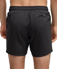 Boss by Hugo Men's Vertical Logo Print Swim Shorts
