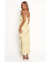 Petal and Pup Women's Ciao Ruffles Maxi Satin Dress
