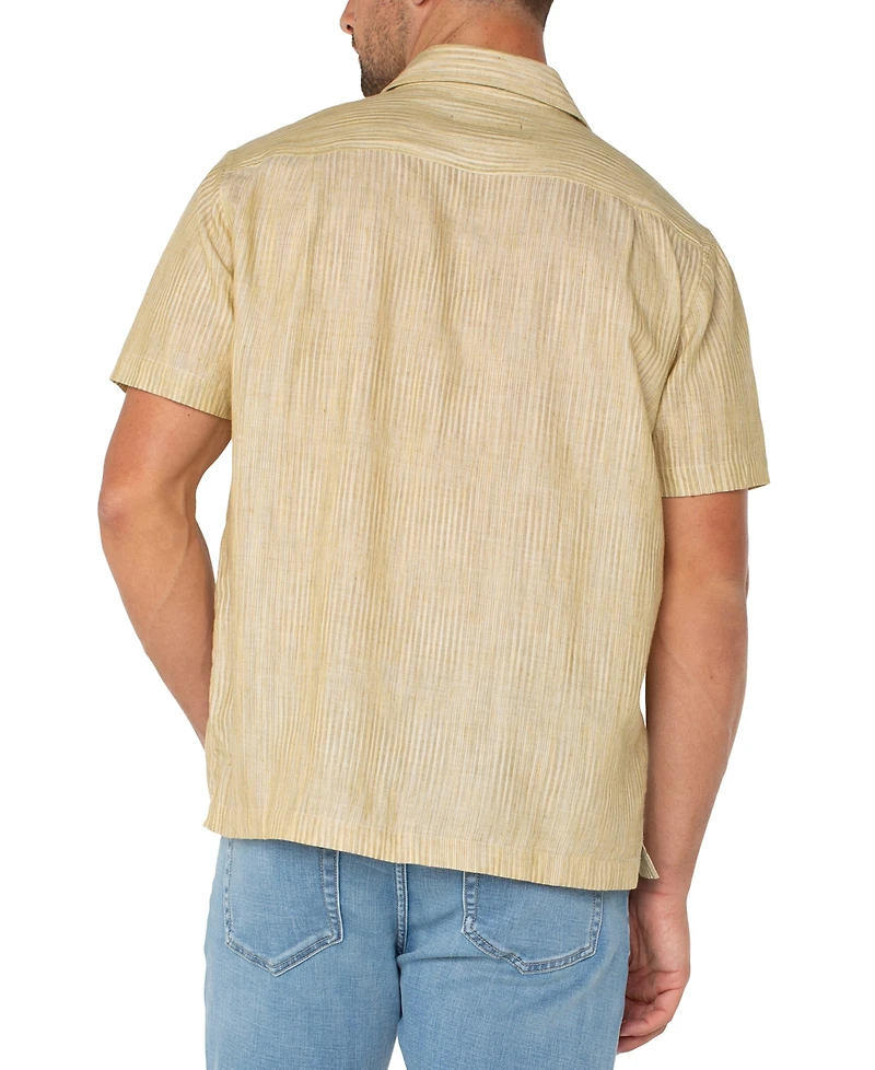 Liverpool Los Angeles Men's Textured Stripe Shirt