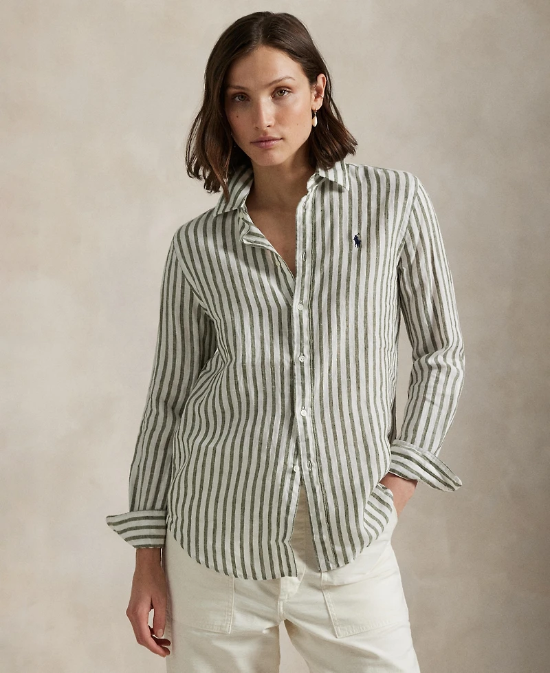 Polo Ralph Lauren Women's Classic-Fit Striped Linen Shirt
