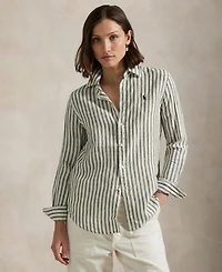 Polo Ralph Lauren Women's Classic-Fit Striped Linen Shirt
