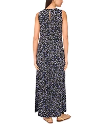 Vince Camuto Women's Floral Sleeveless Keyhole-Back Crewneck Maxi Dress