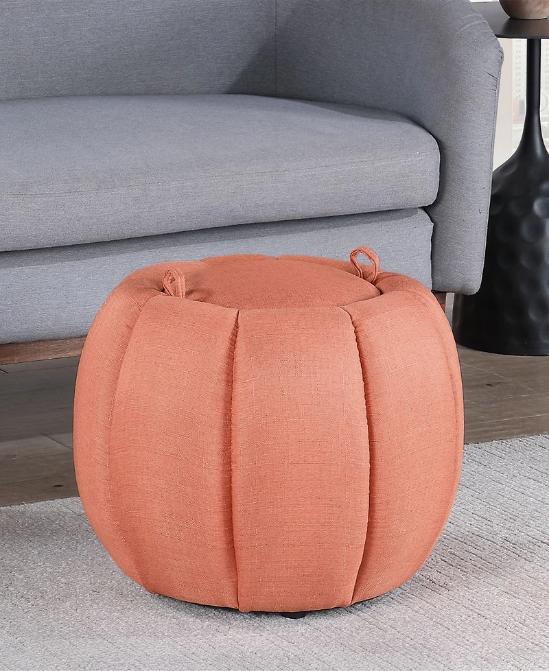Convenience Concepts 20" Designs4Comfort Daisy Storage Ottoman with Reversible Tray Lid