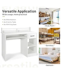 Study Laptop Table with Drawer and Keyboard Tray