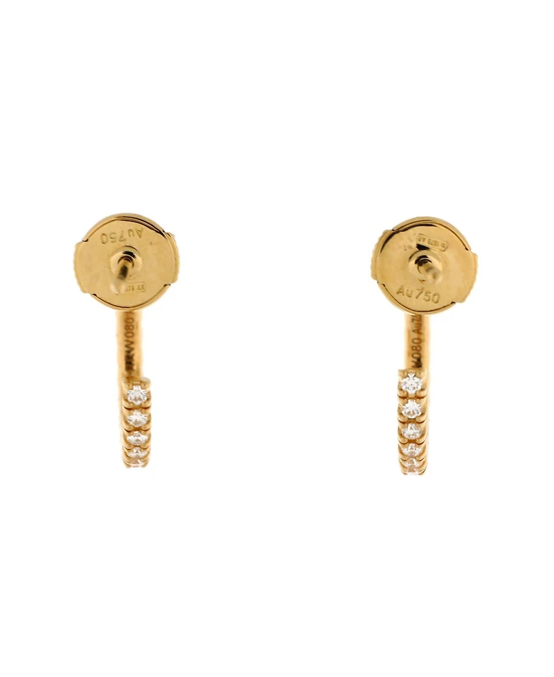Pre-Owned Cartier Small Etincelle de Cartier Hoops Earrings 18K Gold and Diamonds