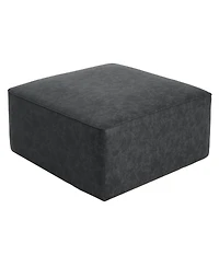 Modern Faux Leather Ottoman Square Footrest with Foam Cushion Modular Sectional Ottoman for Living Room Seating or Coffee Table Use-The Pop Home