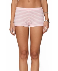 Edikted Women's Lovina Textured Striped Micro Shorts