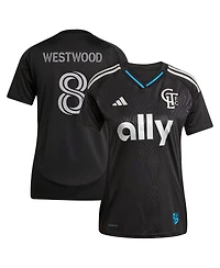 Adidas Women's Ashley Westwood Black Charlotte Fc 2025 Fortress Kit Replica Player Jersey