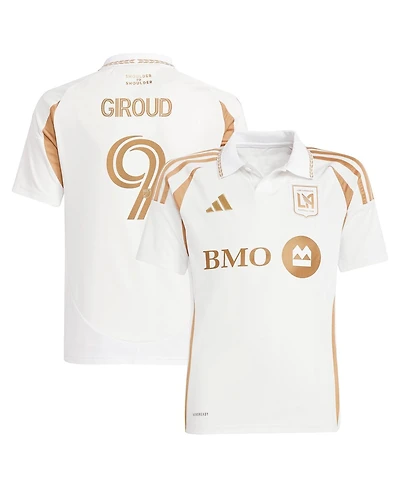 Adidas Big Boys and Girls Olivier Giroud White Lafc 2025 Secondary Replica Player Jersey