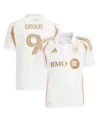 Adidas Big Boys and Girls Olivier Giroud White Lafc 2025 Secondary Replica Player Jersey