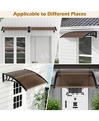 48 x 40 Inch Outdoor Front Door Window Awning Door Canopy Exterior