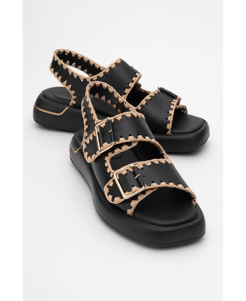 Douro Braided Rope Strap Leather Sandal (Women)