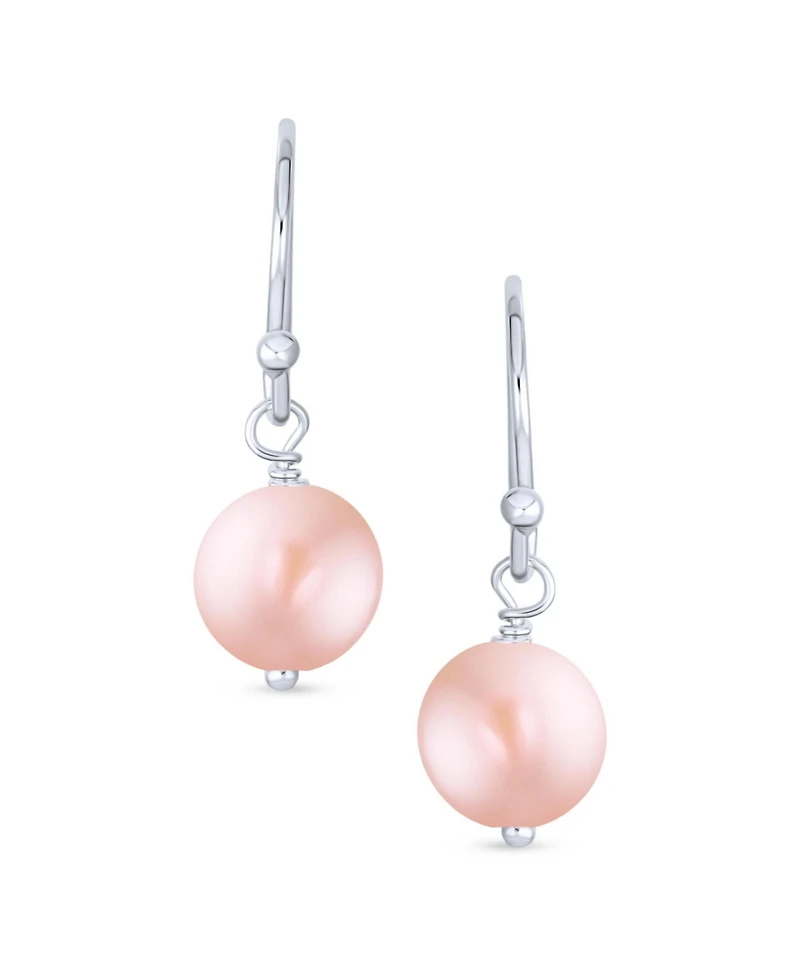Bling Jewelry White Pink Black Freshwater Cultured Pearl Drop Ball Earrings Sterling Silver