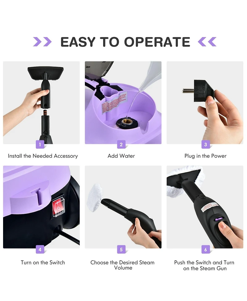 2000W Heavy Duty Multi-purpose Steam Cleaner Mop with Detachable Handheld Unit