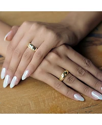 Spero London Celestial Star Sterling Silver Dome Ring With Stones