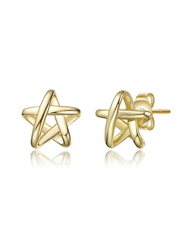 Kids 14K Gold Plated Star Knot Stud Earrings