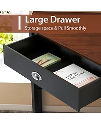 Corner Wooden Piece Laptop Computer Desk