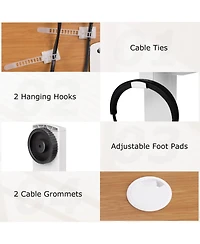 Electric Standing Desk with 3 Memory Height Settings and 2 Hanging Hooks & Cable Management