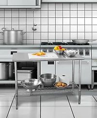 Seville Classics Stainless Steel Top Nsf-Certified Worktable