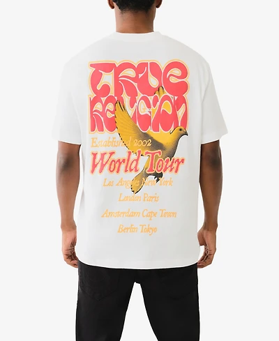 True Religion Men's Short Sleeve Dove Puff T-Shirt