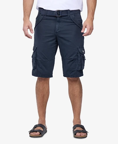 X-Ray Men's Belted Double Pocket Cargo Shorts
