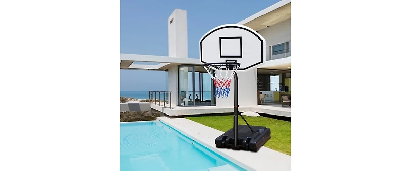 Portable Basketball Hoop System ,4.76-10ft Height Adjustable for Youth Adults Led lights