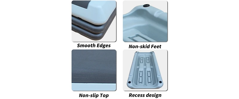 Aerobics Step Platform Height-Adjustable Fitness Equipment Stepper