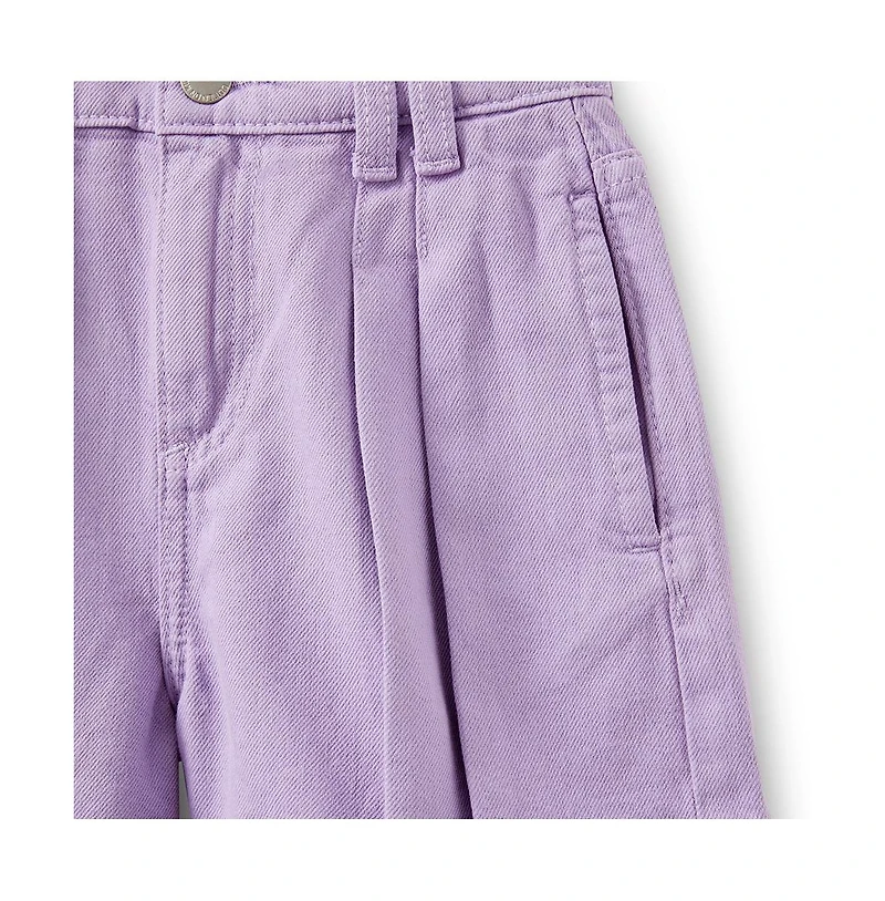 Cotton On Little Girls Little/Big Sarai Pleat Front Denim Short
