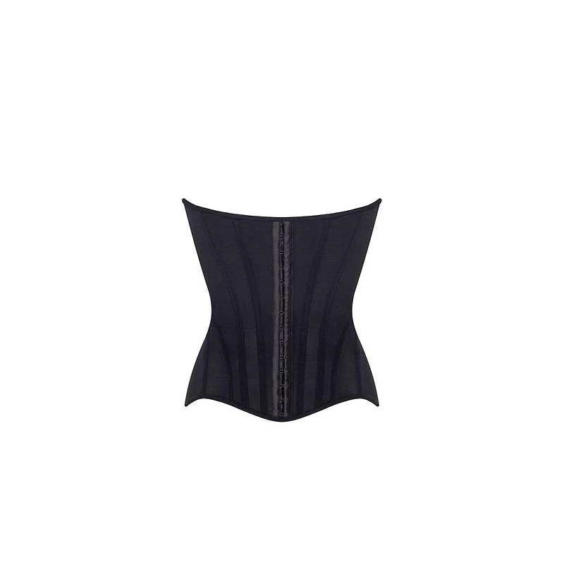 Milla Women's Smart heart-shaped low-waist black fitted corset