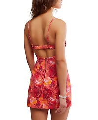 Free People Women's Kerri Square-Neck Cutout-Back Mini Dress