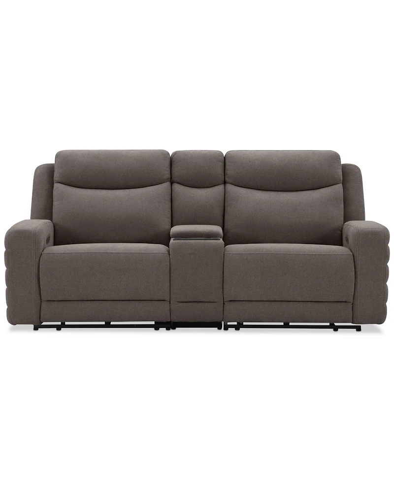 Kristyan3-Pc. Fabric Sofa with 2 Power Motion Chairs and Console, Exclusively at Macy's