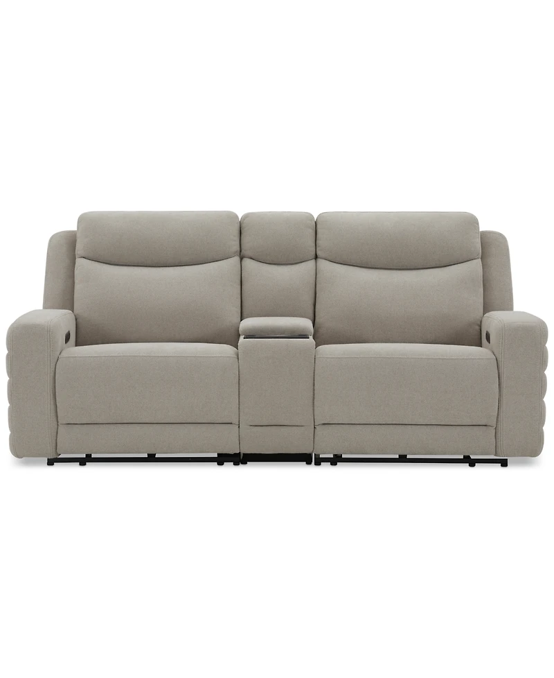 Kristyan3-Pc. Fabric Sofa with 2 Power Motion Chairs and Console, Exclusively at Macy's