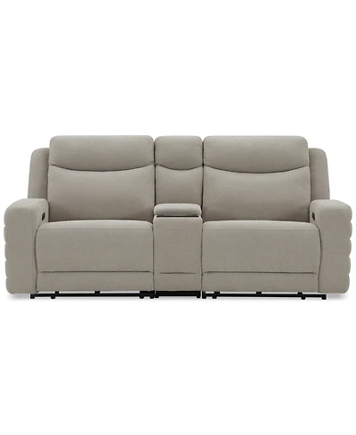 Kristyan3-Pc. Fabric Sofa with 2 Power Motion Chairs and Console, Exclusively at Macy's